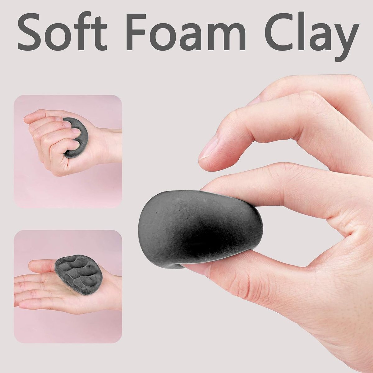Black Air Dry Clay, 1.1 lb, view 3