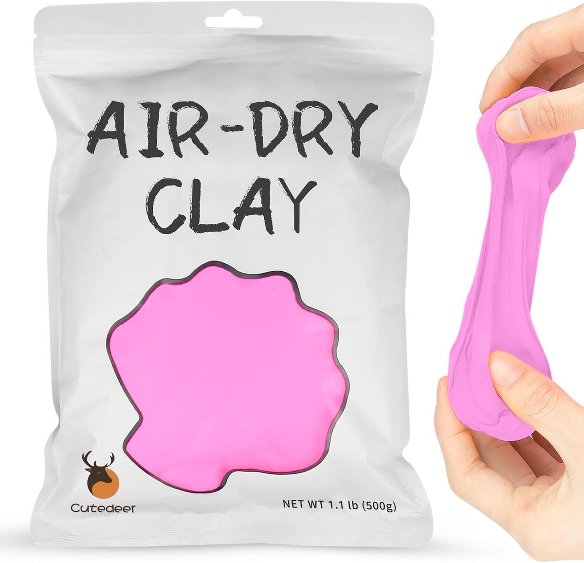 Pink Air Dry Clay, 1.1 lb, view 2
