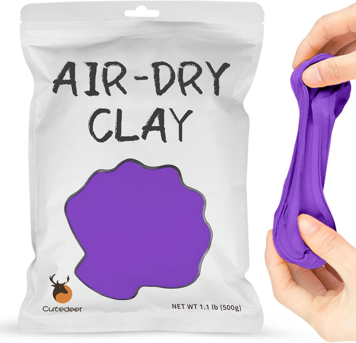 Purple Air Dry Clay, 1.1 lb, view 2